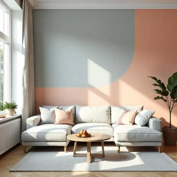 two-tone wall color